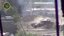 Танк, выстрел и редкое видео летящего снаряда