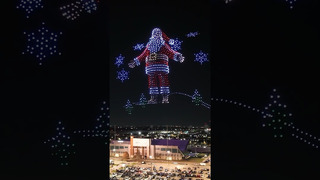 Amazing Christmas drone display lights up the sky