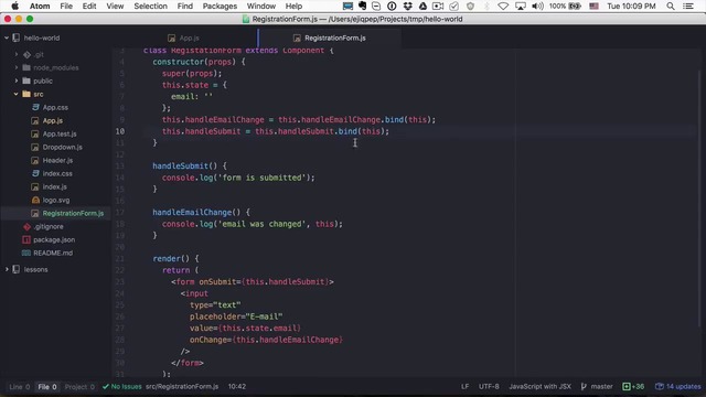 React – #5 – как работать с формами