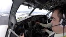 Посадка самолёта зимой в Москве