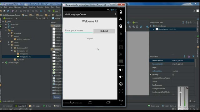 Android Studio Tutorial – 45 – Supporting Different Languages