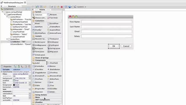 Java JDBC Tutorial Part 12.6 Connect Java Swing to Database – Create a Form to Add