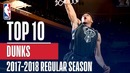 NBA. Топ 10 данков регулярки 2017-18