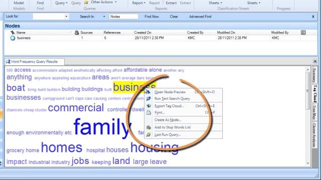 NVivo Tutorial Video: Find themes and analyze text in NVivo 9