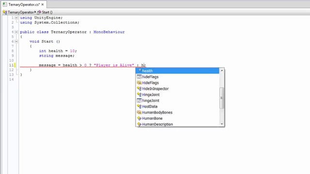 Ternary Operator – Unity Official Tutorials – YouTube