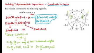 10 – 4 – Solving Trigonometric Equations – - Quadratic in Form (5-54)