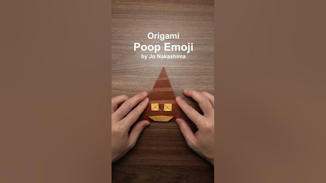 How to make an origami POOP EMOJI (Jo Nakashima) #shorts