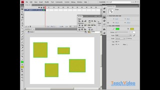 22 Adobe Flash CS4 – Выравнивание объектов на сцене