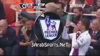 Жесткое падение Бакари Санья в матче Арсенал-Астон Вилла