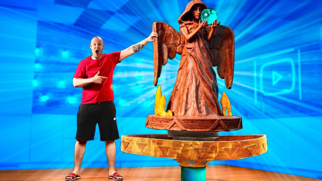 МЫ СДЕЛАЛИ ГИГАНТСКУЮ ШОКОЛАДНУЮ СТАТУЮ ВЕСОМ 320 КИЛОГРАММ