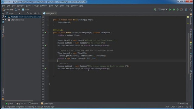 JavaFX Java GUI Tutorial – 4 – Switching Scenes