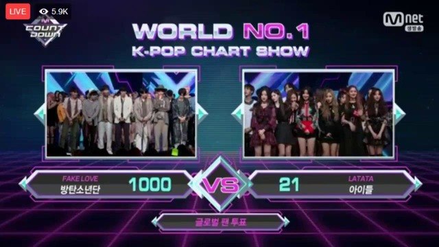 180531 Fake Love #1 on MCountdown