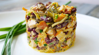 Салат «СЫТЫЙ ЖИВОТИК» готовьте хоть каждые выходные | Tasty Salad