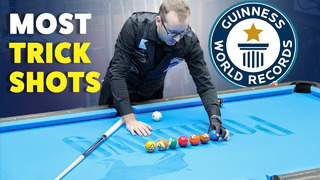Most Pool Trick Shots In One Hour – Guinness World Records
