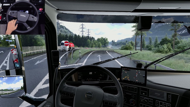 Volvo FH Aero through scenic Swiss Alps – Euro Truck Simulator 2 | Steering wheel gameplay