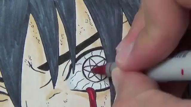 Drawing Sasuke Mangekyou Sharingan
