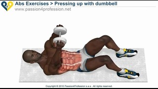 Pressing up with dumbbell
