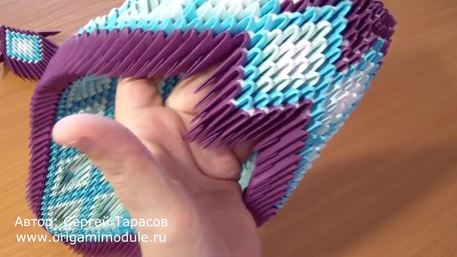 Модульное оригами лебедь. Modular origami Swan. Лебедь оригами. часть 7