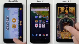 IPhone 6S Plus vs Nexus 6P vs Lumia 950XL – Speed Test