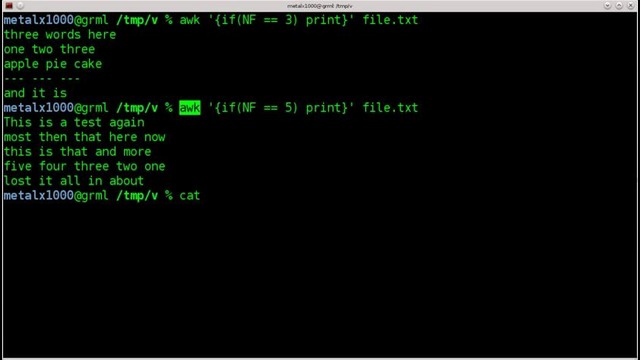 Shell Script – Find Lines with Set Number of Words on Them – Linux – BASH tutorial