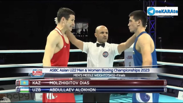 LZHIGITOV DIAS KAZ – ABDULLAEV ALOKHON UZB FINALS | Men | ASBC Asian U 22
