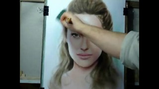 Рисование портрета в смешанной технике