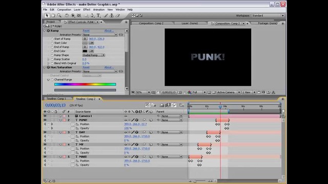 Видеоурок Работа с текстом в After Effects