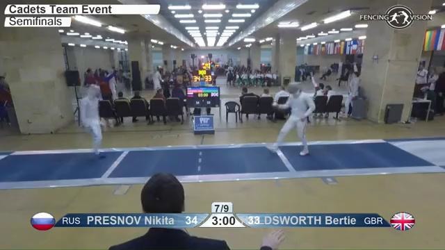 Cadets European Championships Semifinal Men Sabre Team Russia vs Great Britain