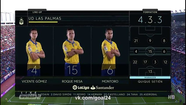 Атлетико – Лас-Пальмас | Испанская Примера 2016/17 | 16-й тур