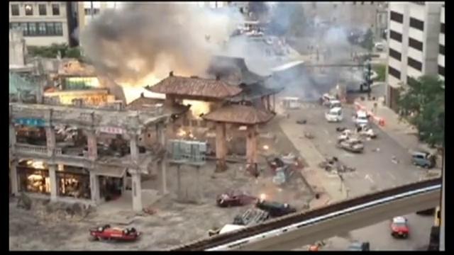 Видео со съёмок «Трансформеров 4». взрывы