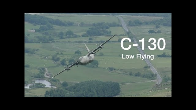 Полёты Lockheed C-130 Hercules на сверхнизких высотах по ущелью