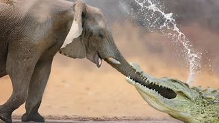 Слон Против Крокодила! Сумасшедшие Битвы Животных, Снятые на Камеру