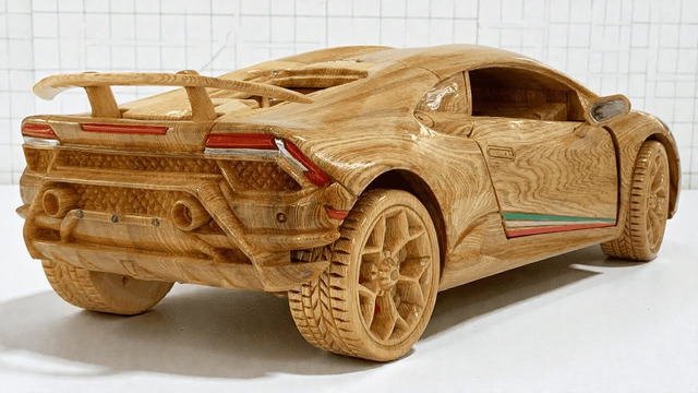 I Carved a Lamborghini Huracán Performante from Wood – Woodworking Art
