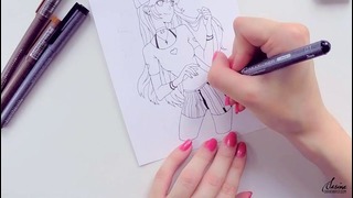 [ESTELLE] – Inking process ~ Patreon Reward – YouTube