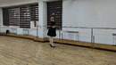 Открывание ноги на 90о. С проездом, с прыжком