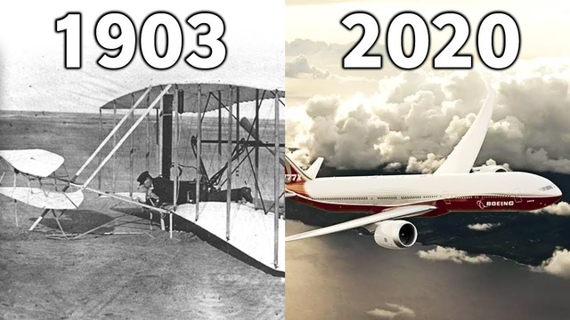 Эволюция самолётов с 1903 по 2020 годы