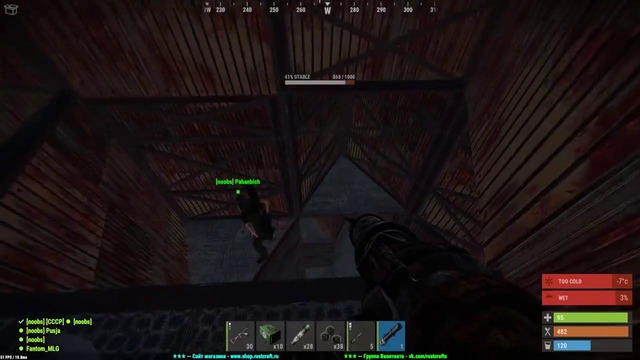 Rust – мега потный онлайн рейд огромнейшей крепости, прорвали защиту к скрытой лутово