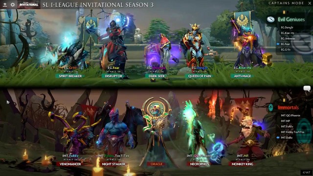SL i-League Invitational S3 – Immortals vs Evil Geniuses (NA Quals, Game 3)