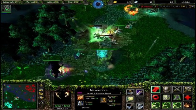 DotA 6.83d – Nevermore, Shadow Fiend Beyond GODLIKE(RAMPAGEE)