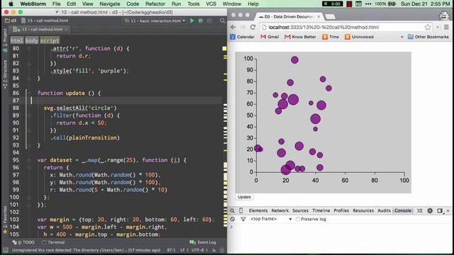Egghead D3 Lesson: 16 – Cleaner D3 code with selection.call()