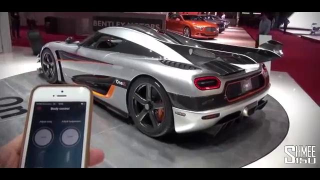 IPhone Control from Koenigsegg One-1 Wing and Suspension – Geneva 2014