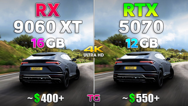 RTX 5070 vs RX 9060 XT – Test in 4K