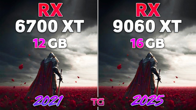 RX 9060 XT 16GB vs RX 6700 XT 12GB – Test in 10 Games