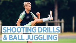 Big saves, goals & ball juggling | training at the cfa