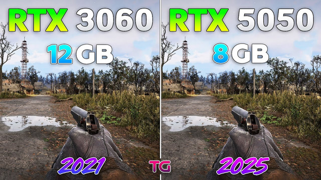 RTX 5050 8GB vs RTX 3060 12GB – Test in 10 Games