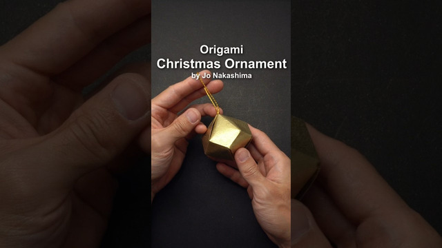 Origami Christmas Ornament – Decahedron #shorts