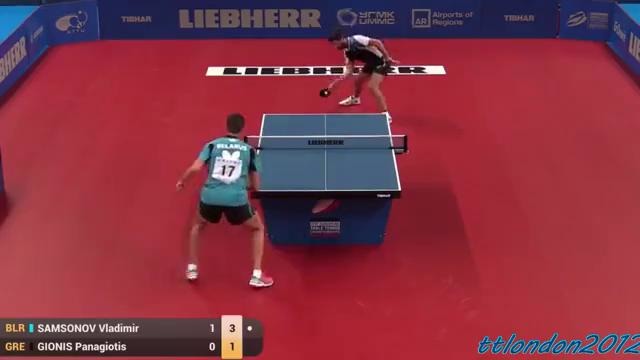 Vladimir Samsonov vs Gionis Panagiotis (European Championships 2015)