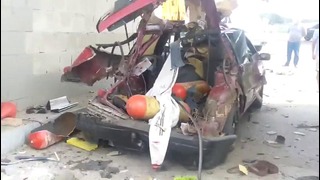 Взрыв автомобиля с метаном в Симферополе