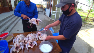 Как делают Узбеки курицу в Тандыре! Тандыр Товук! Узбекистан