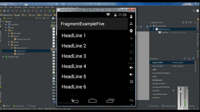 Android Studio Tutorial – 43 – Supporting Tablets and Handsets – Part 1